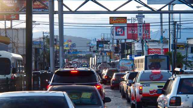 fast kein Verkehr in Guatemala City