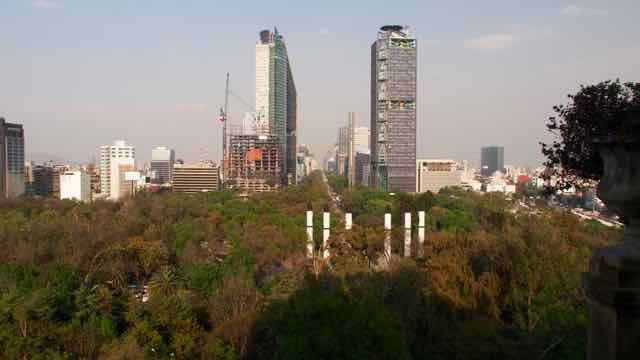 Mexiko City Castillo de Chapultepec Blick vom Schloß