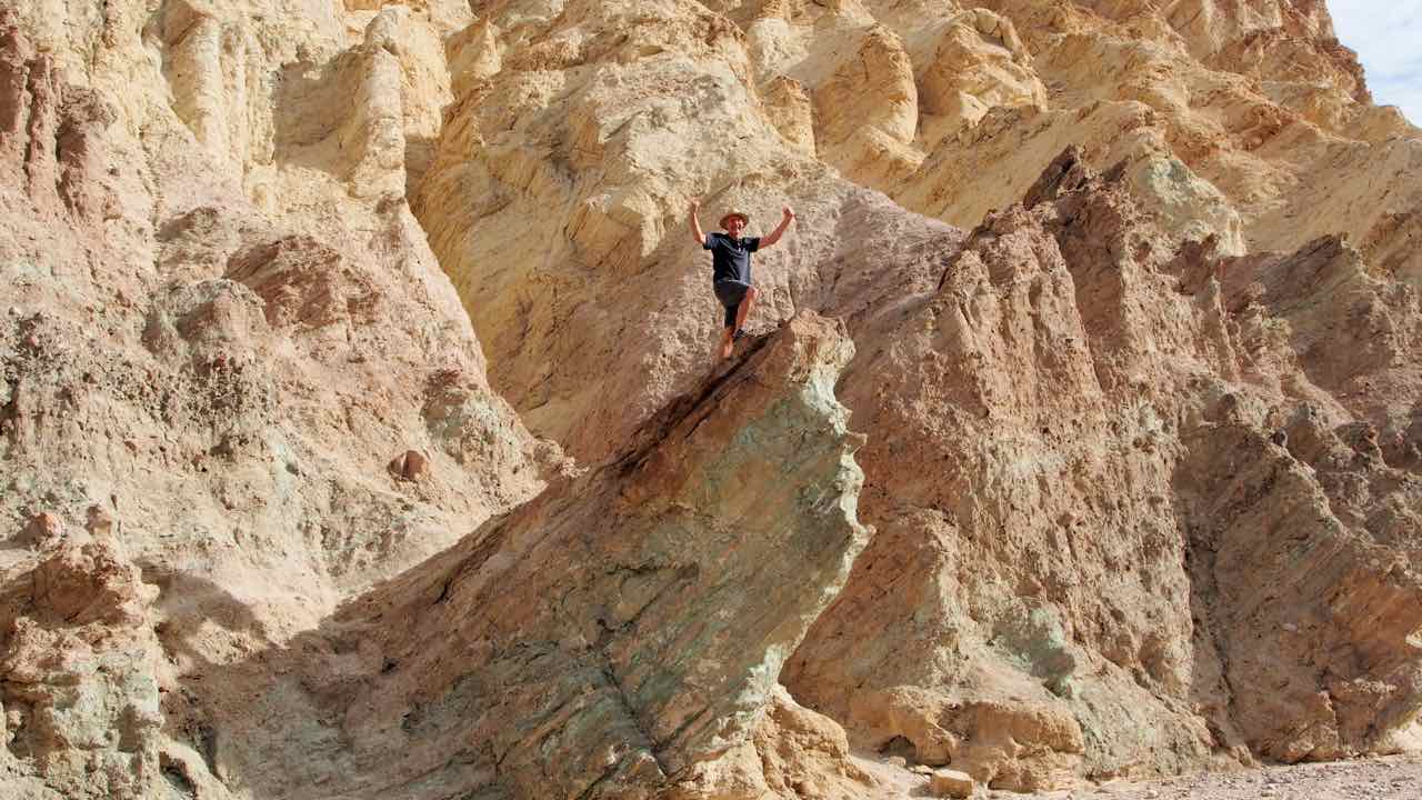 im Death Valley der Golden Canyon