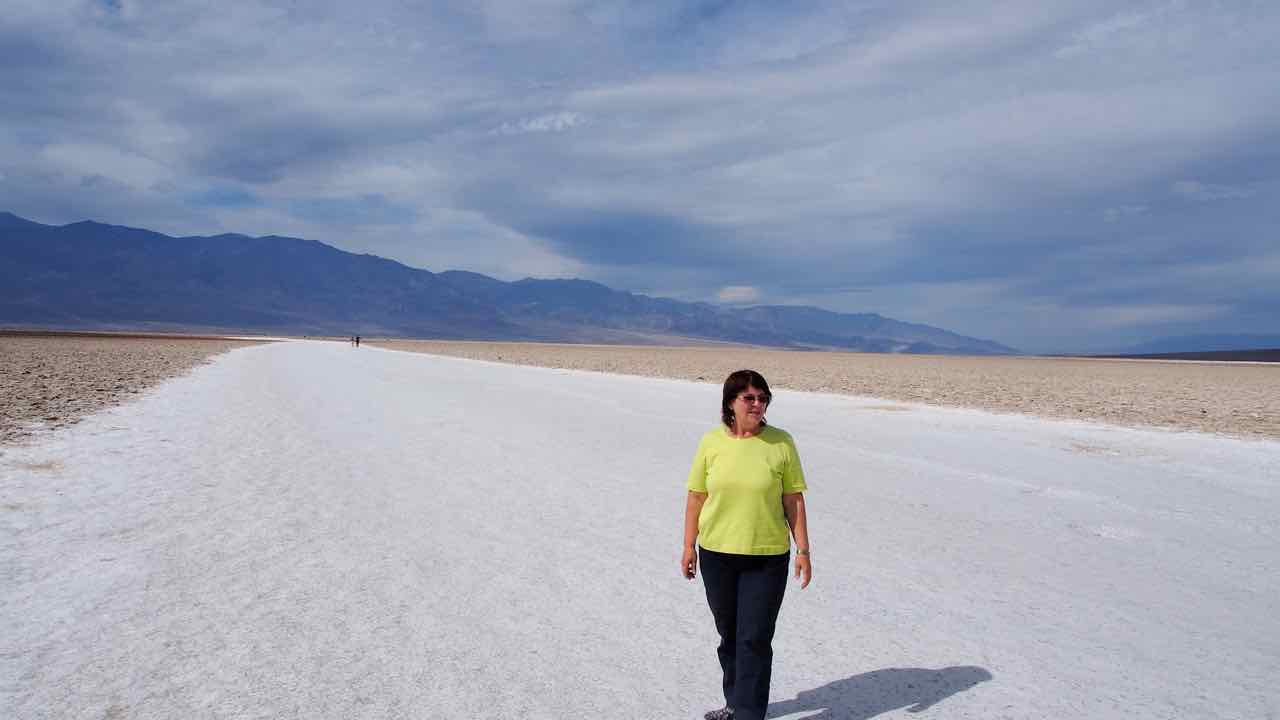 im Death Valley der tiefste Punkt 87m unter dem Meeresspiegel 